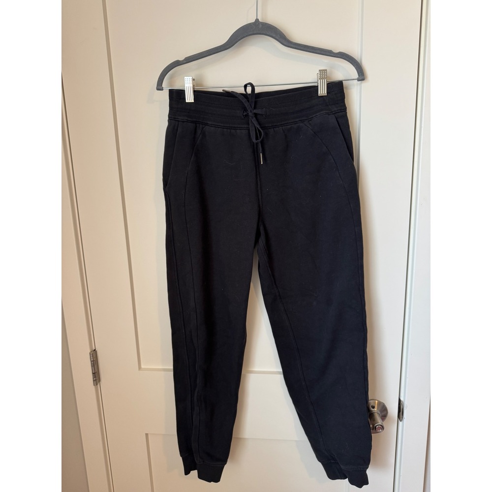 Lululemon Scuba High-Rise Jogger Black Fleece Sweatpants Size 6 W5CVAS